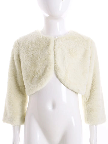 Girls' Faux-Fur Bolero Shrug