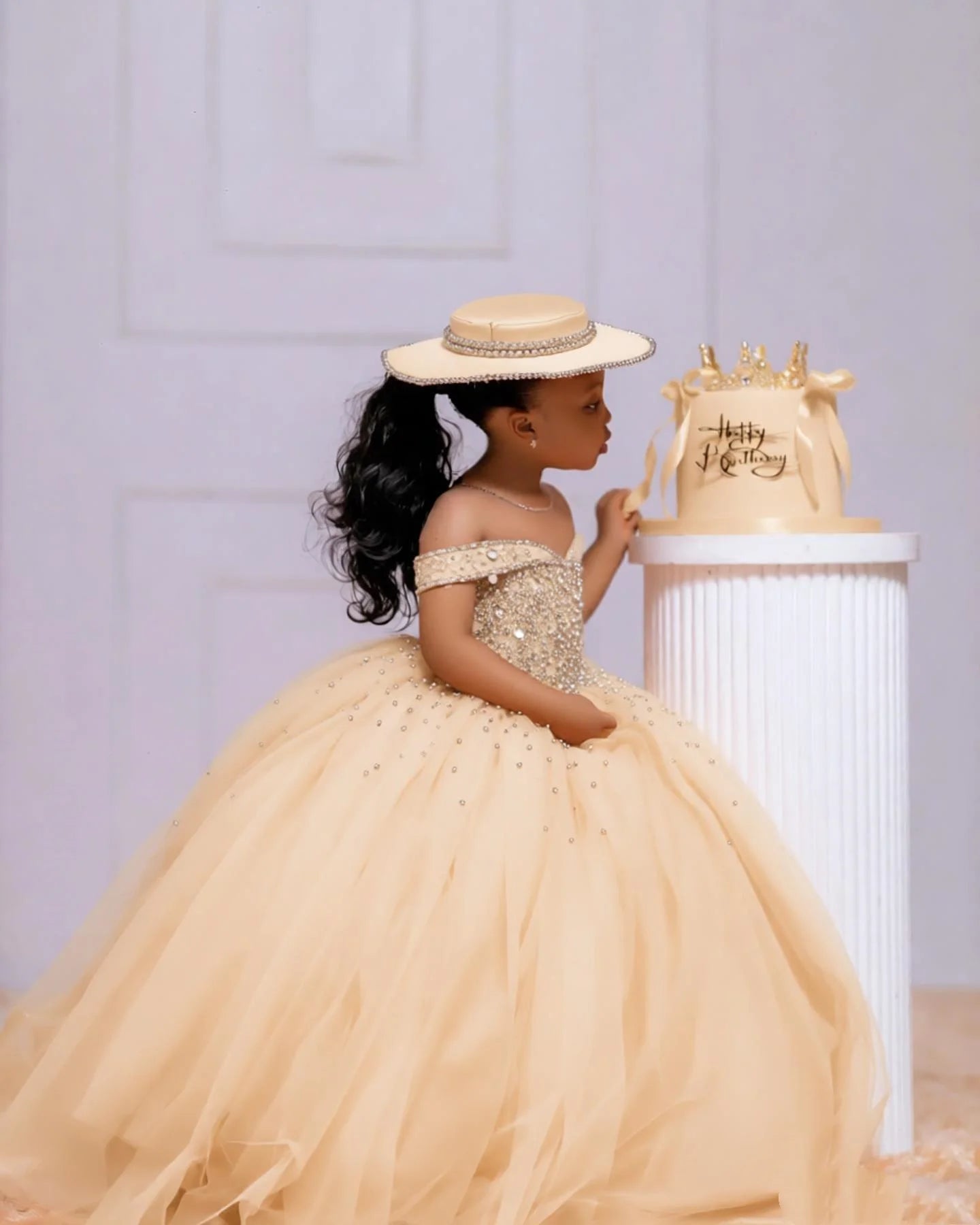 Crystal Tulle Pageant Ball Gown