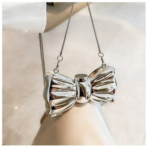 Gold Bow Evening Bag