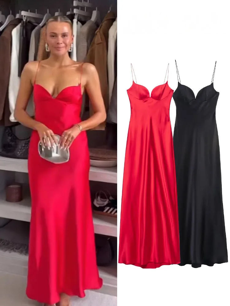 Satin Maxi Slip Dress