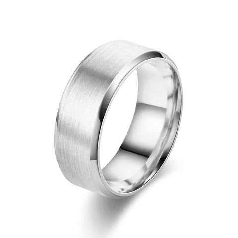 Brushed Steel Band Ring