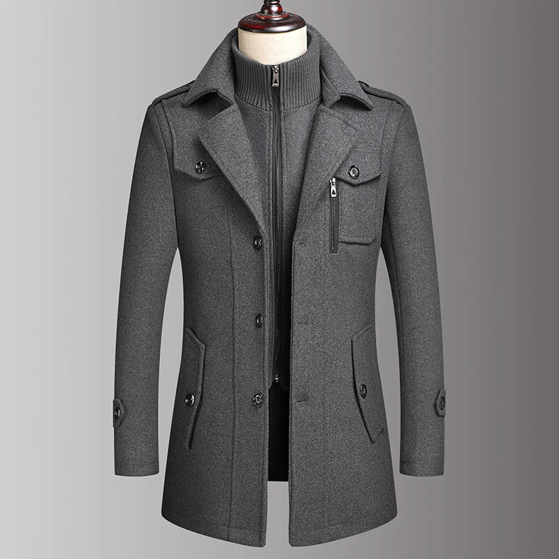 Double-Collar Overcoat
