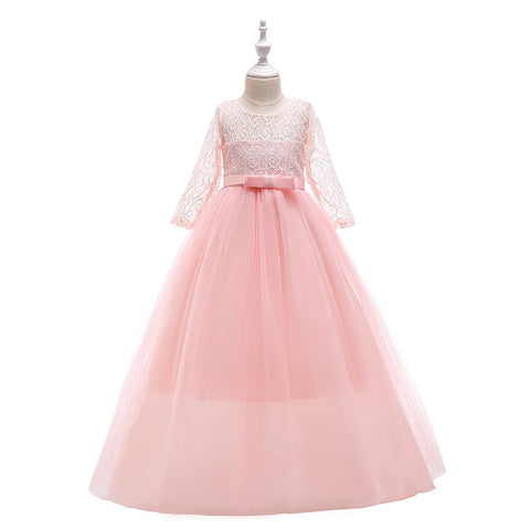 Long Lace Junior Bridesmaid Dress