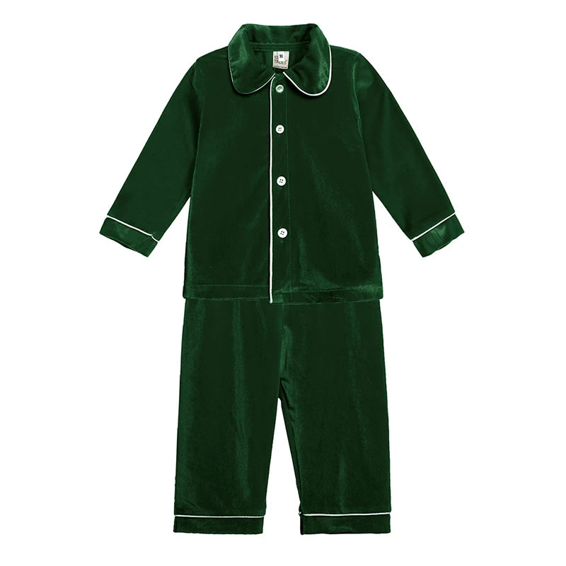 Kids' Velvet Christmas Pajamas