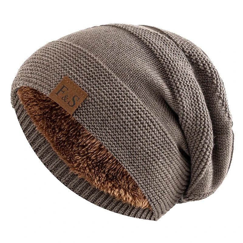 Fleece-Lined Knit Beanie