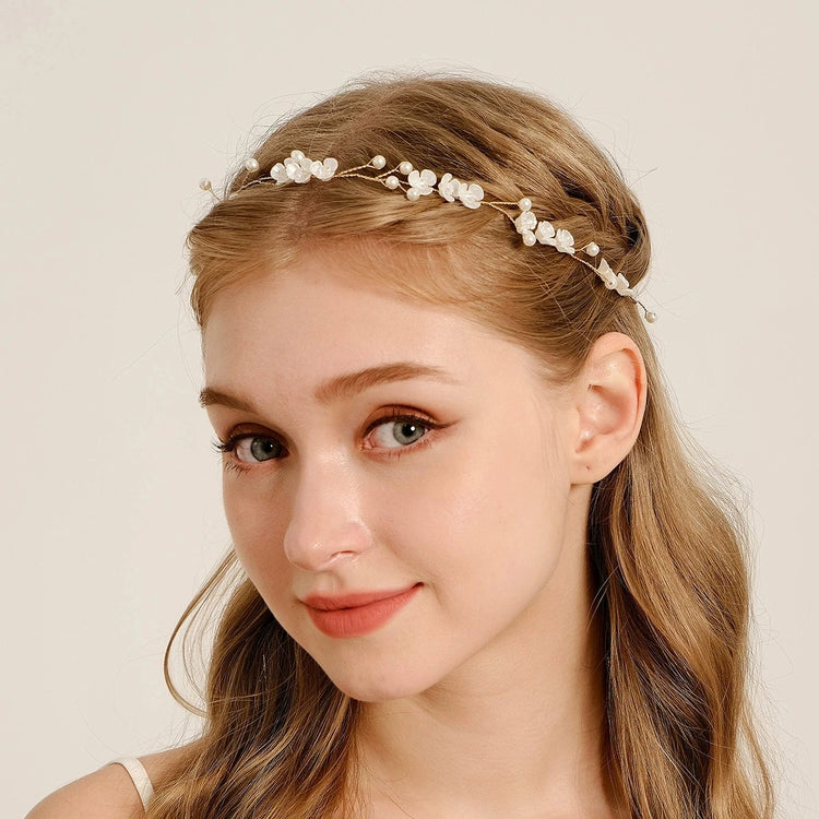 Girls' Floral Vine Ribbon Headband