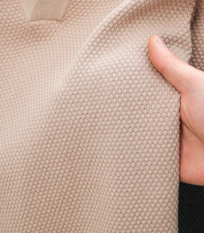 Ribbed Knit Polo