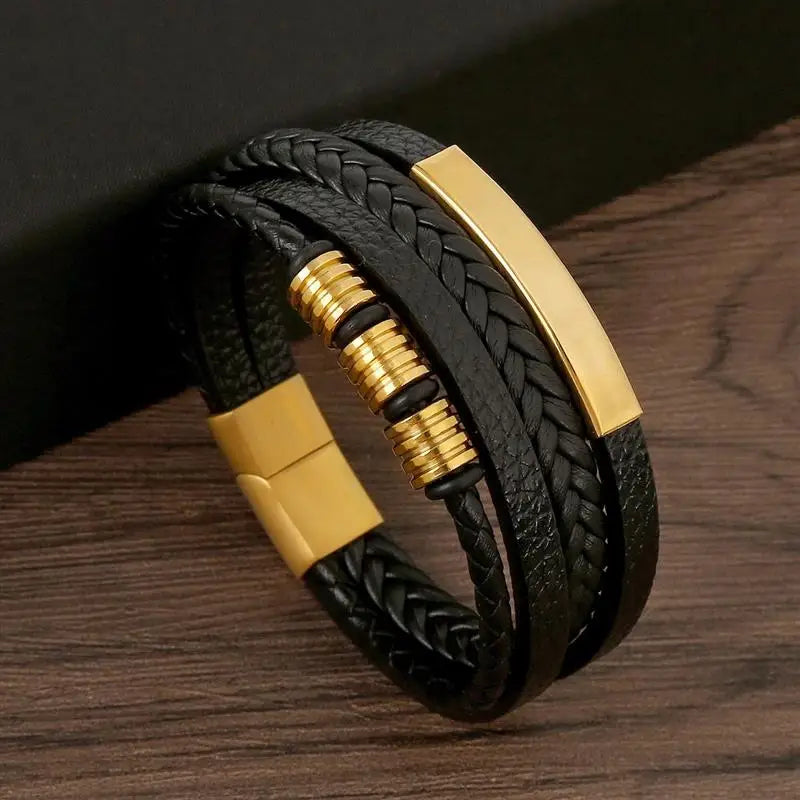 Layered Leather Bracelet