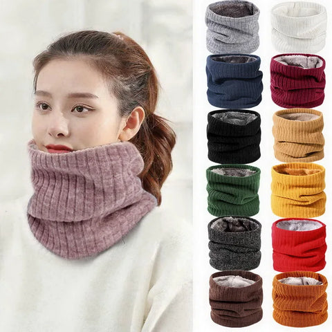 Fleece-Lined Knit Neck Warmer