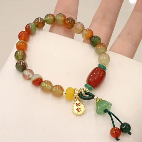 Fashion Colorful Beaded Orchid Pendant Bracelets