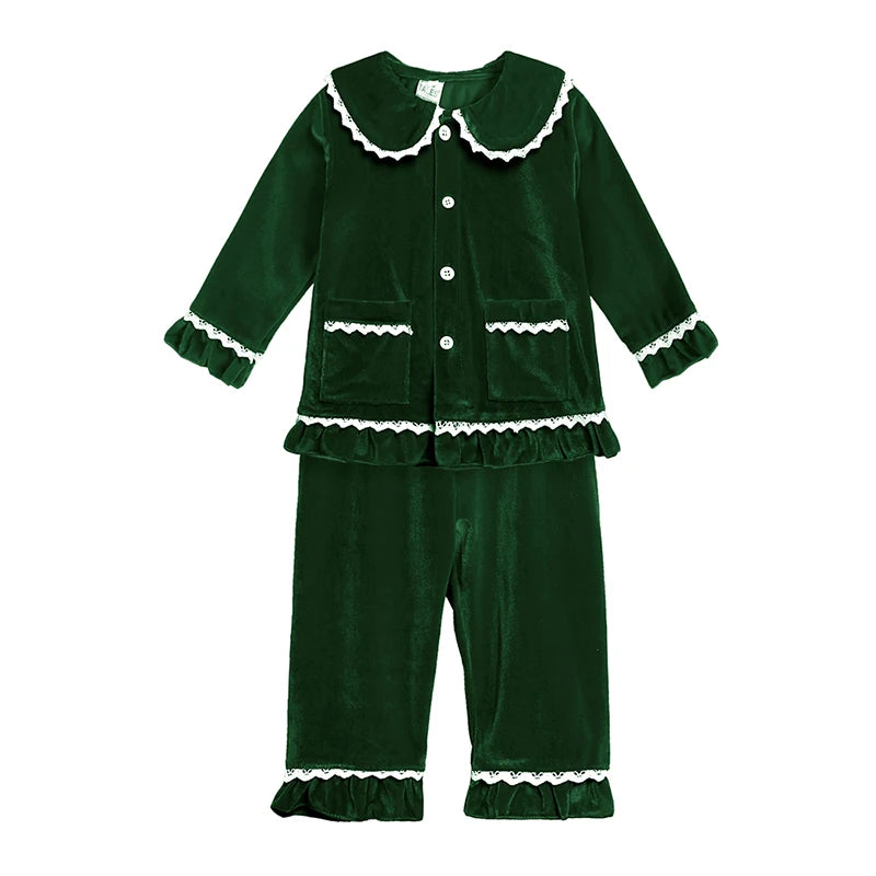 Kids' Velvet Christmas Pajamas