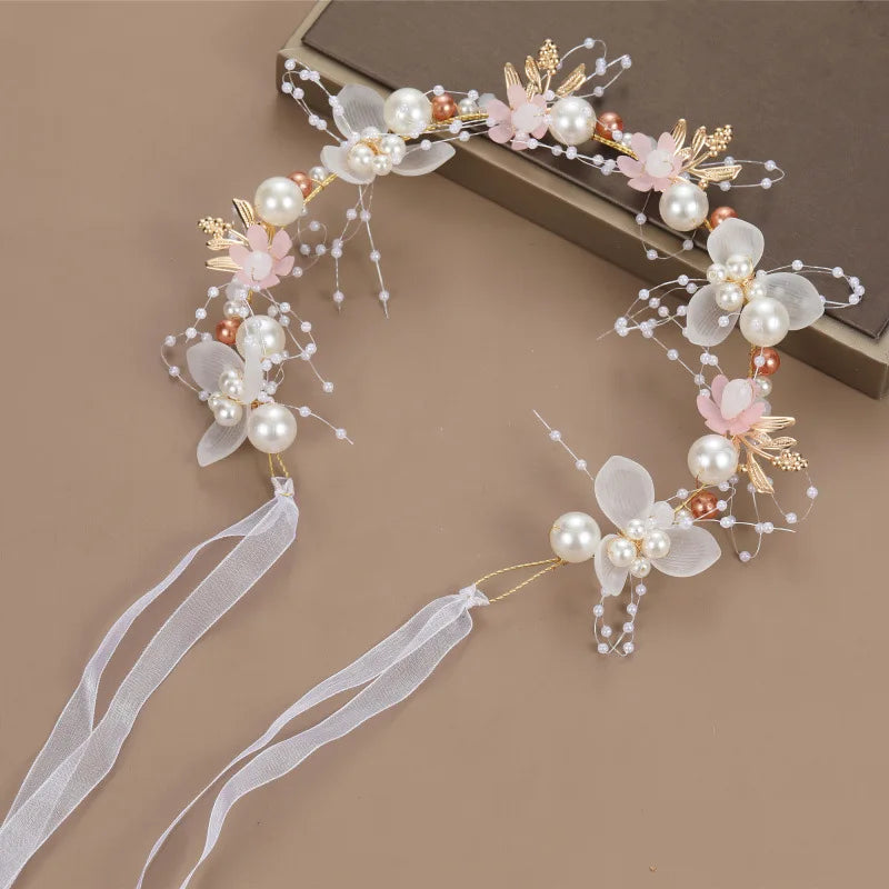 Pearl & Blossom Flower Crown