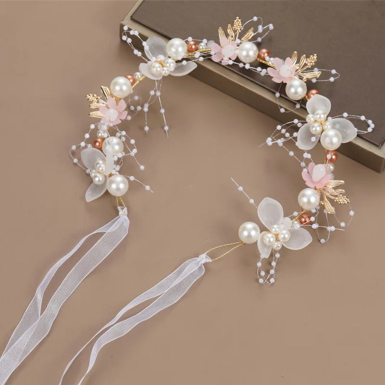 Pearl & Blossom Flower Crown