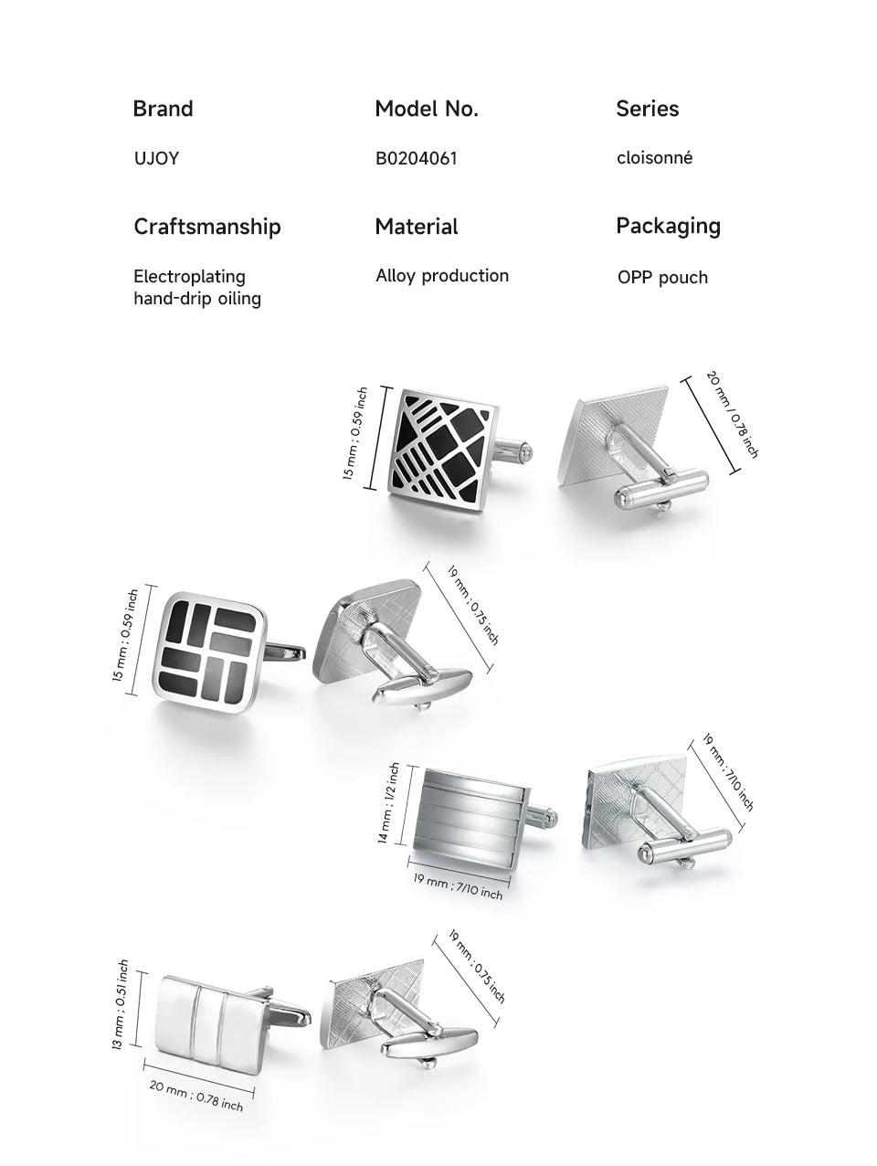 Cufflink Set (4 Pairs)