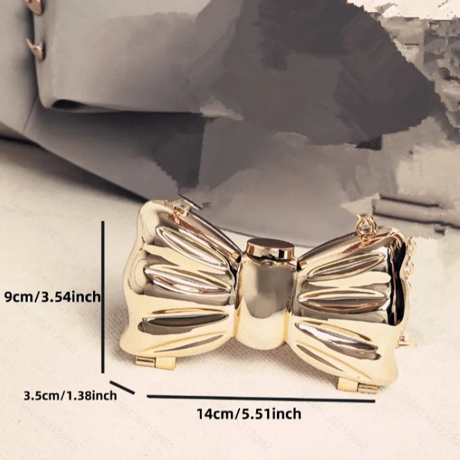 Gold Bow Evening Bag