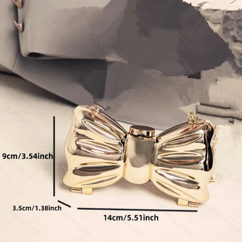 Gold Bow Evening Bag