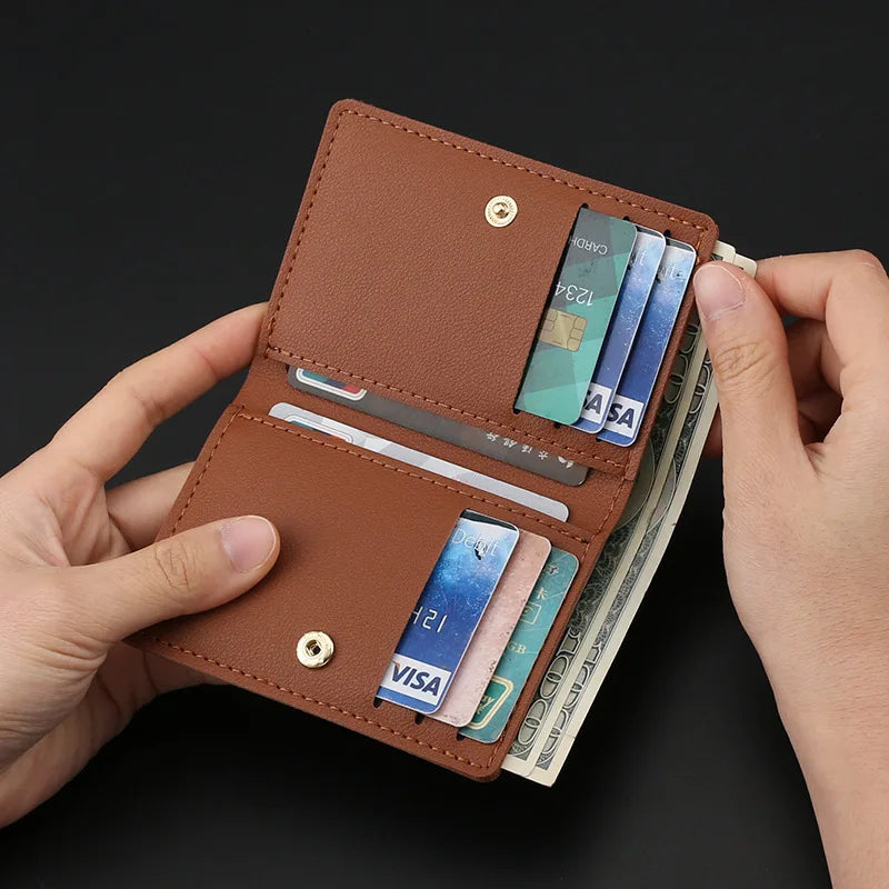 Compact Faux Leather Wallet