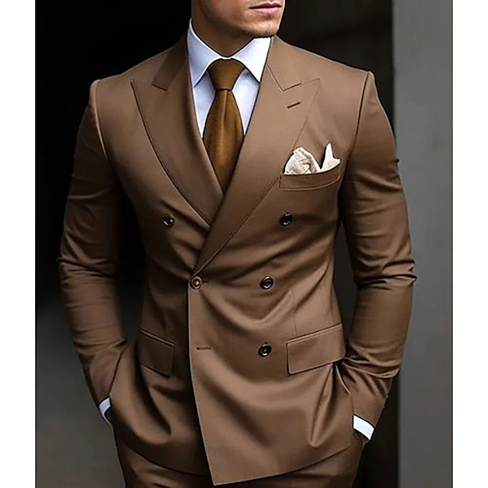 High Quality Double Breasted  Men's Suits