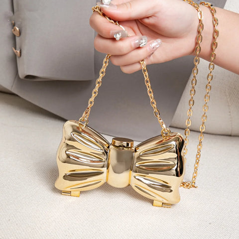 Gold Bow Evening Bag