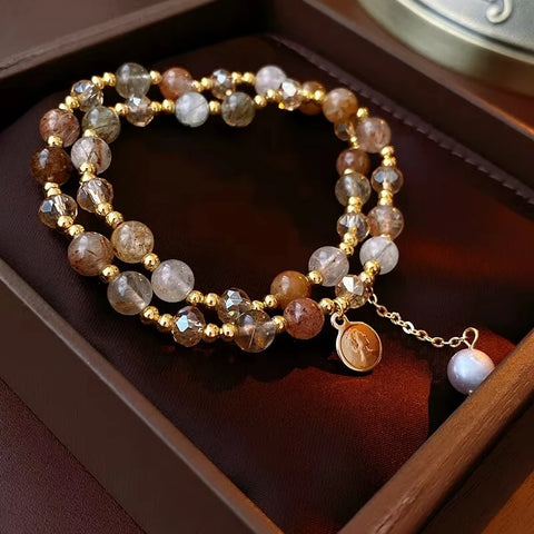 Vintage Double Layered Natural Stone Bracelet