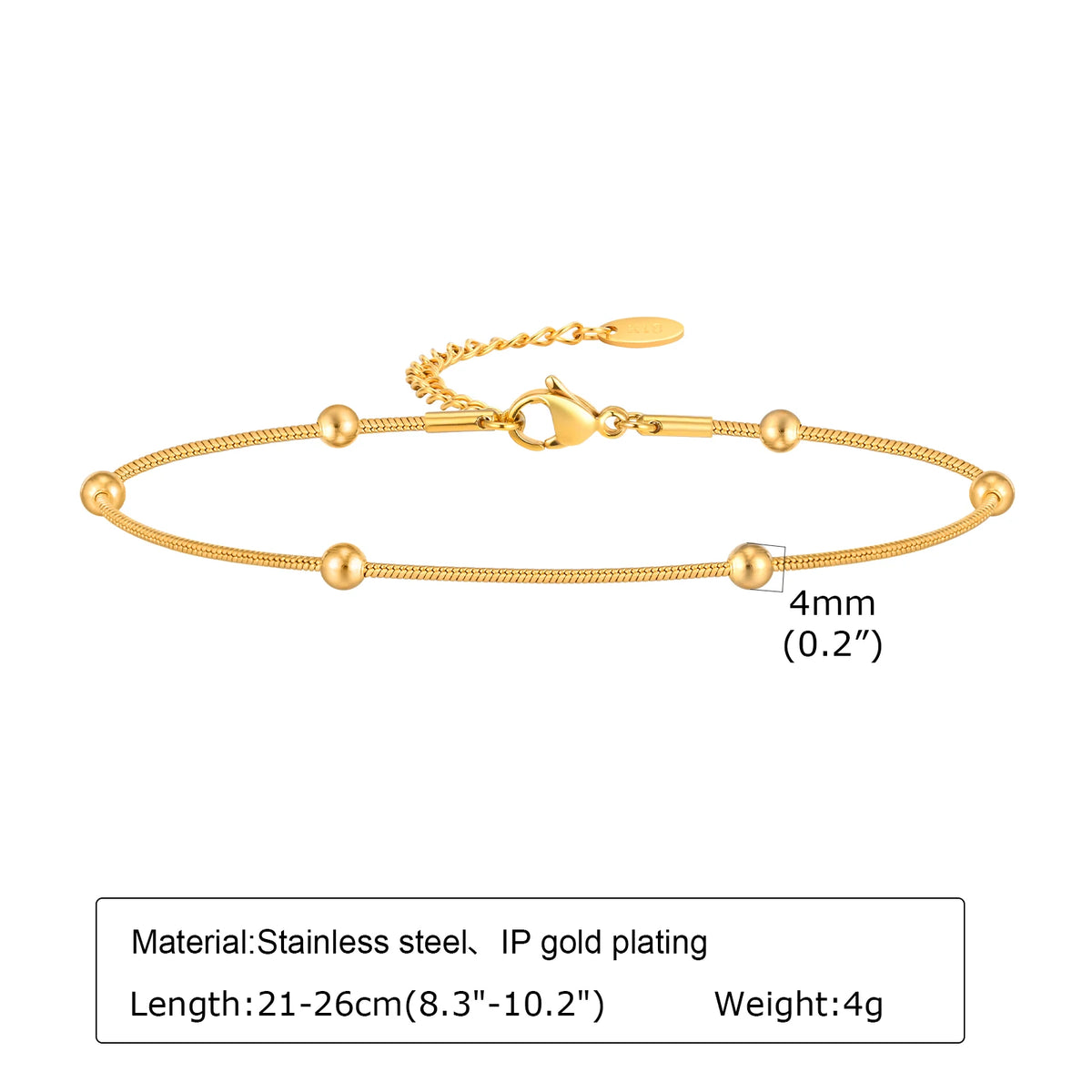 Stainless Steel Lucky Evil Eye Anklet Bracelet for Women