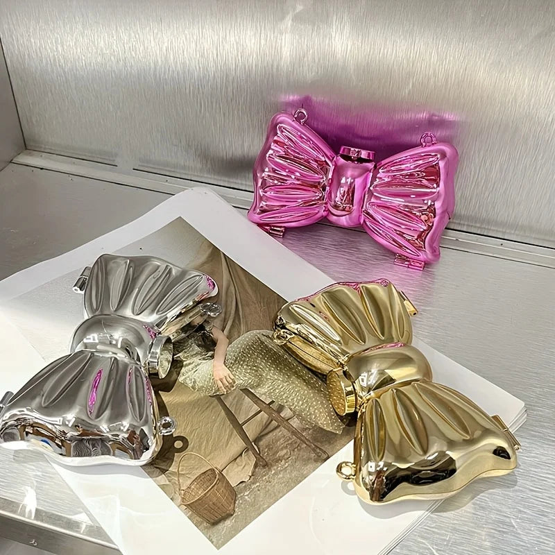 Gold Bow Evening Bag