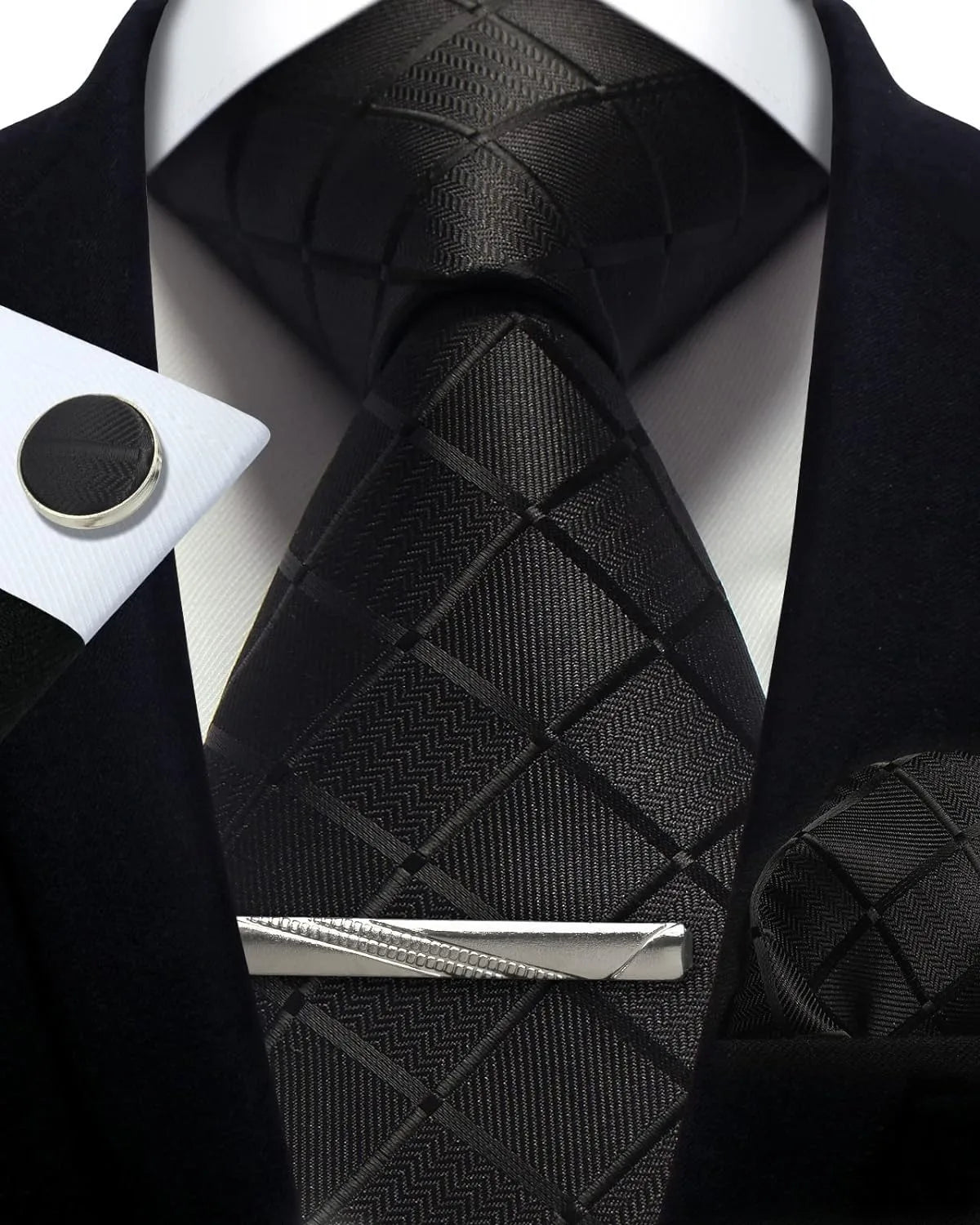 Tie, Clip & Pocket Square Set