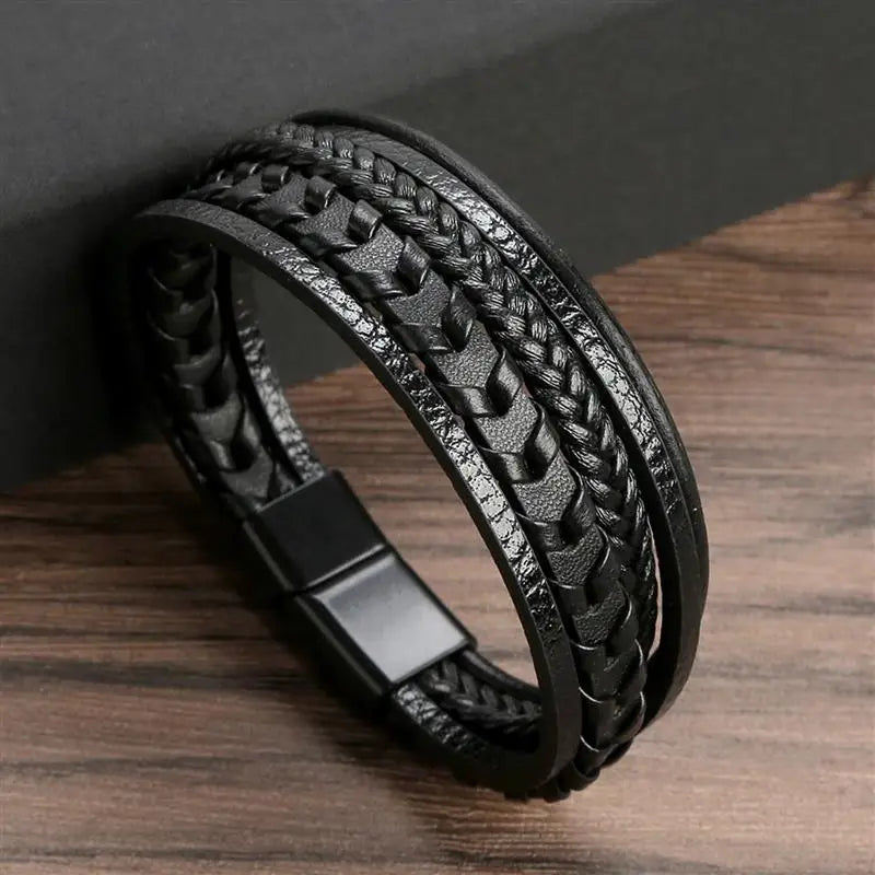 Layered Leather Bracelet