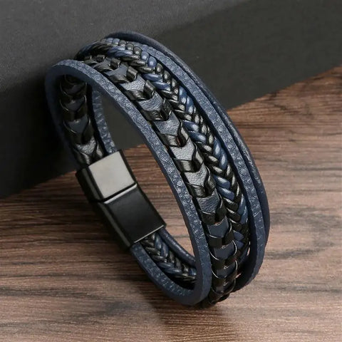 Layered Leather Bracelet