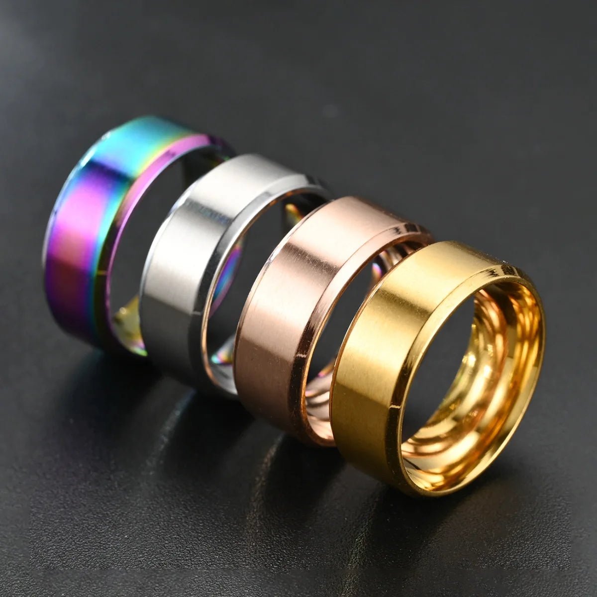 Brushed Steel Band Ring