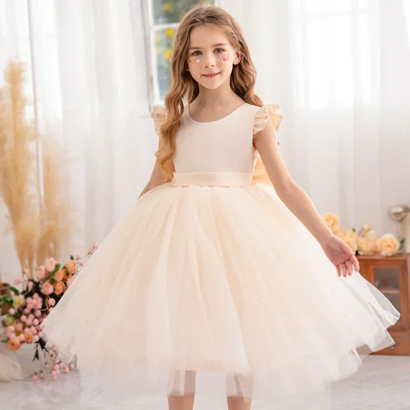 Tulle Party Dress with Big Back Bow
