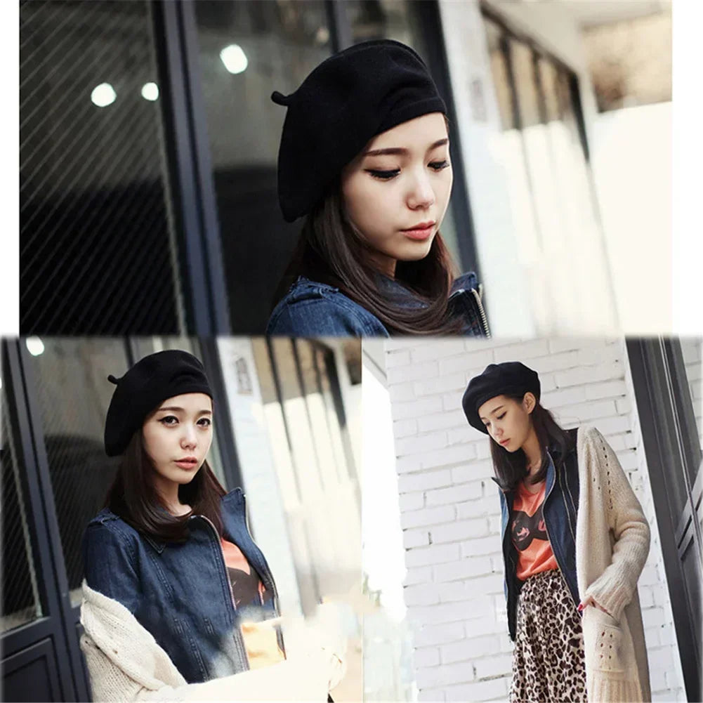 Wool-Blend French Beret