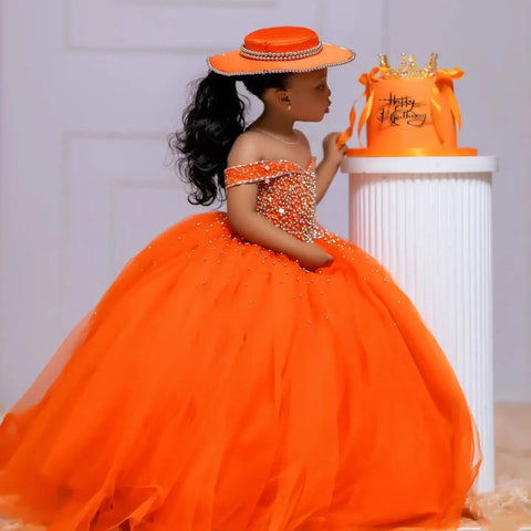 Crystal Tulle Pageant Ball Gown
