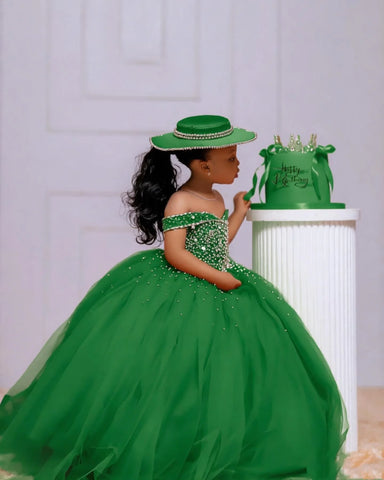 Crystal Tulle Pageant Ball Gown