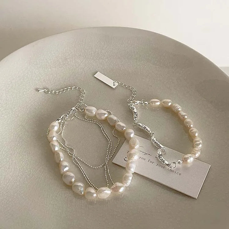 Layered Faux Pearl Bracelet